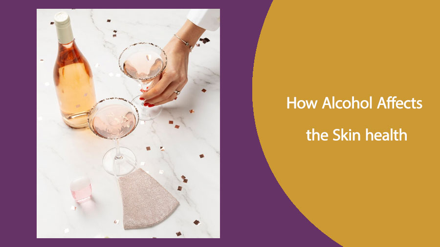 Alcohol affection on skin health